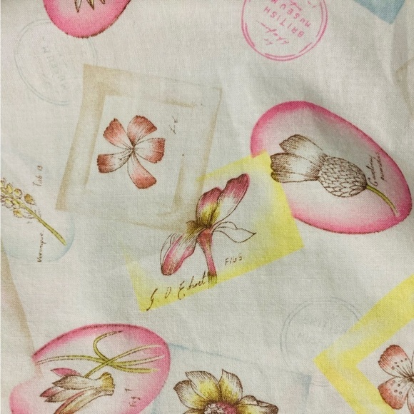 Vintage Floral Cotton Button down Camp Shirt With‎ Garden Print, size 18 - Picture 7 of 12